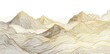 © pedot - Stylized golden mountains and valleys, abstract line art