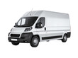 © Francisco - Modern white commercial delivery van, a versatile cargo transport vehicle isolated on transparent background, perfect for logistics and business concepts PNG