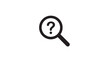 © RASHIDAPARVIN - Magnifying glass icon with a question mark inside, symbolizing search, discovery, and unknown information in a clear graphic.