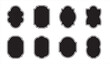© Ferdousi Akter - Vintage decorative frame labels set with ornate black silhouette shapes