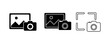 © Ayesha - Image and Camera Icon Set – Gallery Photo Outline and Solid Vector Symbols