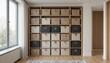 © Vit - Storage Boxes Arranged Neatly on a Wall Shelf in a Modern Room With Natural Light