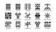 © Cali6ro - Icon set depicting various types of rail and tram infrastructure elements