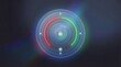 © Razia - Futuristic security interface with concentric glowing rings, padlock, and status indicators
