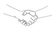 © MD HAJIRUDDIN - Continuous line handshake partnership agreement business vector illustration isolated on white background