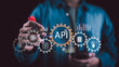 © Images for you - Developer managing API automation, workflow integration, data processing, system connectivity, analytics, dashboard control, application syncing, digital transformation, software efficiency