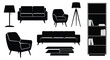 © MDALTUFHOSAIN - Minimalist furniture arrangement in black including a striking silhouette