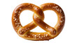 © Pablo - Golden baked pretzel bread with coarse salt crystals, perfectly isolated on transparent background for snack menus and food promotions