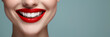 © Milla - Close-up of red lips with perfect teeth