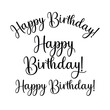 © Yevgen - Happy Birthday vector clipart, Birthday handwritten vector set, Happy birthday sign