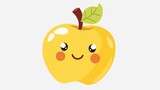 Apple cartoon image design material, cute cartoon apple character design, lovely fruit mascot vector set, funny cartoon apple expressions, simple flat style illustration, colorful cartoon fruit elemen