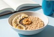 © MstSelina - Oatmeal bowl with peanut butter and sliced bananas