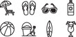 © Runa - A collection of black and white bicycle and scooter illustrations Vector