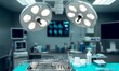 © Delilah zoe - Surgical instruments and medical equipment in operating room ready for procedure.