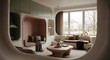 © Bali Adventure Co - Modern Interior Design with Cozy Seating Area and Large Window