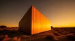 © Bali Adventure Co - Modern Wooden Building in Desert Landscape at Sunset
