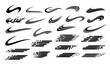 © vector design  - A collection of black and white swoosh vector graphic designs