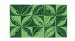 © Budi - Green leaf pattern on tiles background.