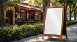 © TheWaterMeloonProjec - Blank restaurant outdoor signboard mockup with space for text