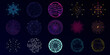 © Sourav - Abstract geometric shapes and patterns in vibrant neon colors on a dark background