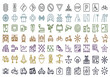 © RiaAugust - Comprehensive set of flat-line transportation and traffic icons, including signs, vehicles, infrastructure, and mobility symbols. Suitable for UI design, apps, presentations, and smart city projects.