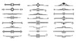 © Your Stocks  - Vintage decorative dividers set, 21 black ornamental line borders, elegant flourish vector page separators