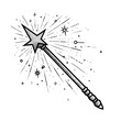 © maKwan - A shimmering magic wand with sparkling effects, perfect for creative design and enchanting visuals.