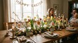 © Hsaan - Joyful family gathering around a beautifully decorated Easter table for a festive meal