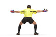 © Ljupco Smokovski - Football goalkeeper in a defensive stance seen from behind