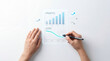 © Anusa - Profit cost graph chart business finance analysis data growth decline trend with hand drawing line on transparent screen concept for strategy planning success