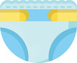© Flaticons - Diaper icon featuring a blue and yellow design, representing infant care essentials.