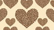 © Daniel - Decorative heart pattern made from numerous roasted coffee beans on a light background to show a deep love and passion for caffeine.