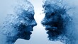 © HPMP Studio - Contrasting emotions in human faces profile.