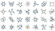 © Simran - Extensive collection of various chemical molecular structures and atom models for scientific research and educational purposes.