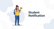 © Ultra - Student Receiving Notification on Smartphone, Education Technology Concept