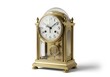 © Mst Muslima - Vintage gold mantle clock isolated on white background