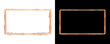 © Ontime Rahela - Neon orange rectangular border on transparent and black background.