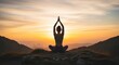 © Malik Atif - Sunset Lotus Pose Meditation Silhouette Calm Mindfulness Scene