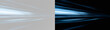 © theladydarina - Blue neon glowing streaks of light for speed motion