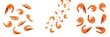 © Ibrar - Fresh Cooked Shrimps and Prawns Falling and Scattering on White Background