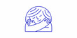 © Rathin - Simple line drawing of a person embracing themselves with closed eyes