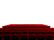 © pornchai - An empty red velvet seat in a movie theater PNG transparent.