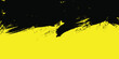 © Yasmin - Abstract yellow and black brush stroke background with grunge texture and artistic paint splatters vector illustration