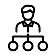 © Shil - Vector depicting a person with a hierarchical flowchart behind them