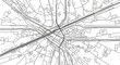 © Box - Detailed Architectural Blueprint of a Complex Urban Intersection.