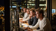 © Pranjul - Dedicated corporate team working late hours to achieve business goals in a modern office