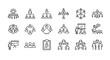 © sena - Collection of teamwork and collaboration icons showing groups, meetings, and workflow illustrations.