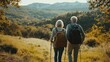 © Rawpixel.com - Middle-aged couple hiking backpacks walking adventure.