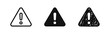© ICONS FOR YOU - Warning sign icon set. Triangular danger and alert symbol for caution and important information.
