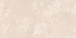 © PK - Vintage floral background with subtle cherry blossoms, beige textured paper with faded flower pattern, elegant botanical wallpaper for wedding stationery